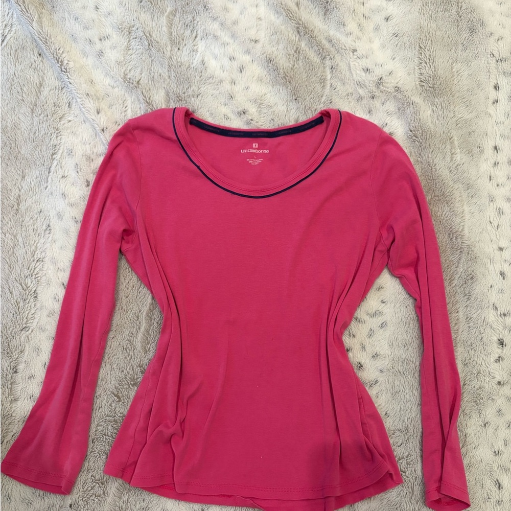 Liz Claiborne Fuchsia Long Sleeve Top